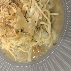 玉ねぎとツナの和風パスタ